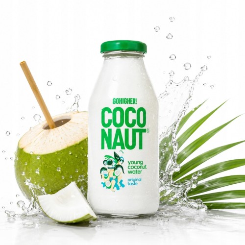 COCONAUT Woda kokosowa w szklanej butelce 100% bez cukru elektrolity 250ml