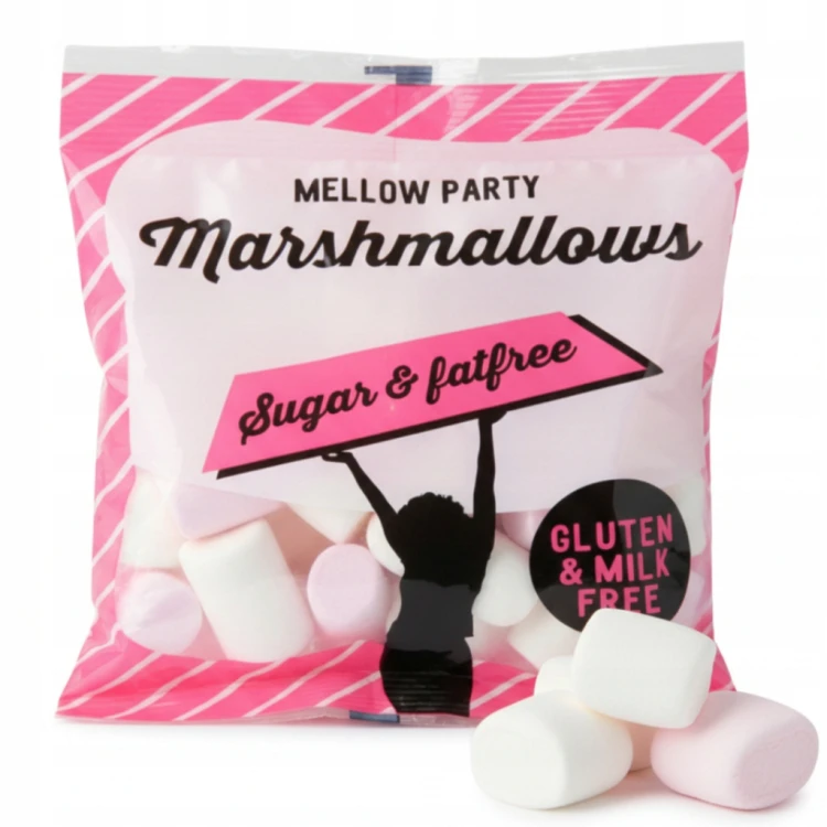 Mellow Party Marshmallow Pianki - bez cukru, bez glutenu, bez laktozy (50g)