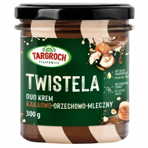 Targroch Twistela - Krem Kakaowo Orzechowo Mleczny, bez cukru (300g)