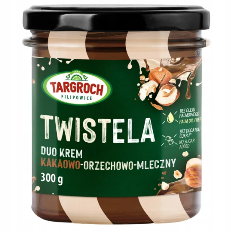 Targroch Twistela - Krem Kakaowo Orzechowo Mleczny, bez cukru (300g)
