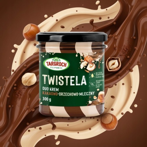 Targroch Twistela - Krem Kakaowo Orzechowo Mleczny, bez cukru (300g)