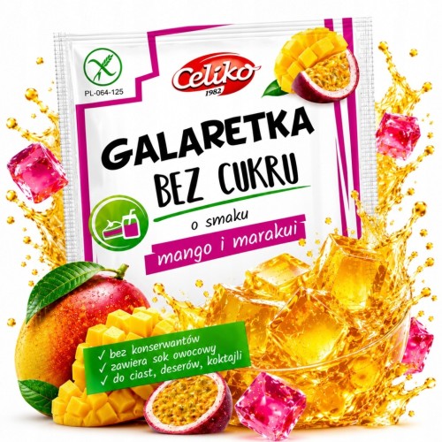 Celiko Galaretka Mango Marakuja - bez cukru, bez glutenu (14g)