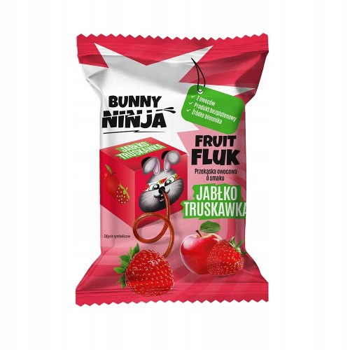 Bunny Ninja Fruit Fluk - truskawka, jabłko, bez cukru (15g)