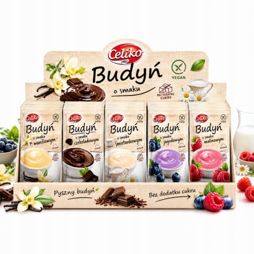 BUDYŃ Celiko MIX Smaków 35 szt. bez cukru, bez glutenu, wegański, keto