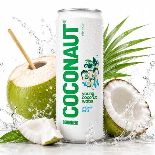 COCONAUT Woda kokosowa w puszce 100% niegazowana bez cukru 320ml
