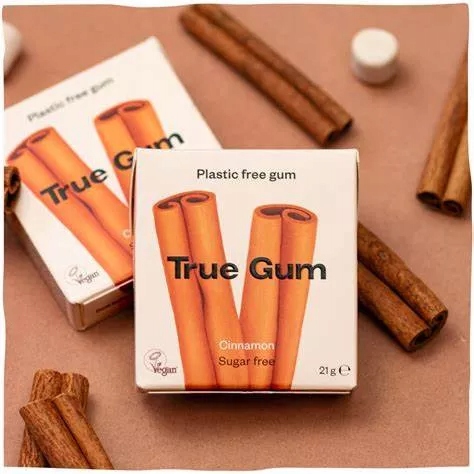 True Gum Cynamonowa - Naturalna guma do żucia, bez cukry (z Danii)