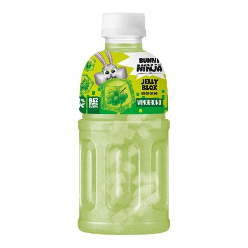 NATA DE COCO Bunny Ninja Jelly Blox Winogrono napój NFC 72% soku bez cukru