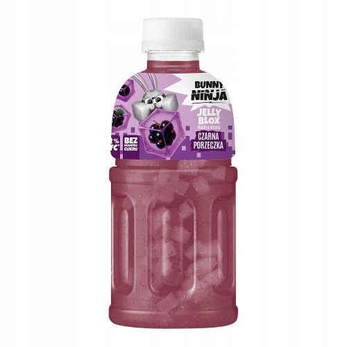 NATA DE COCO Bunny Ninja Jelly Blox Porzeczka napój NFC 72% soku bez cukru