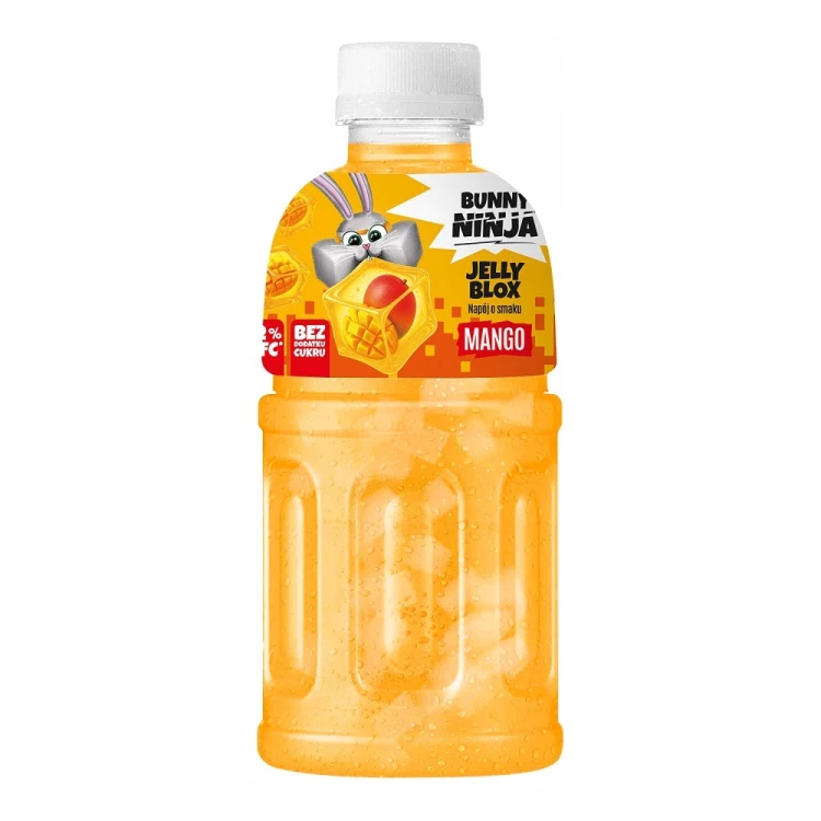 NATA DE COCO Bunny Ninja Jelly Blox Mango napój NFC 72% soku bez cukru