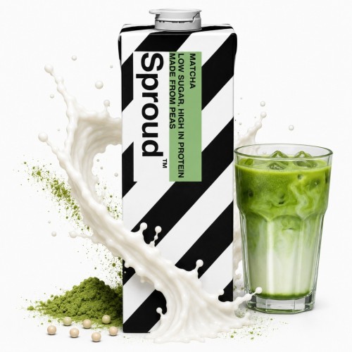 Sproud Matcha z Grochu - napój roślinny, wysokobiałkowy, wegański (Szwecja)