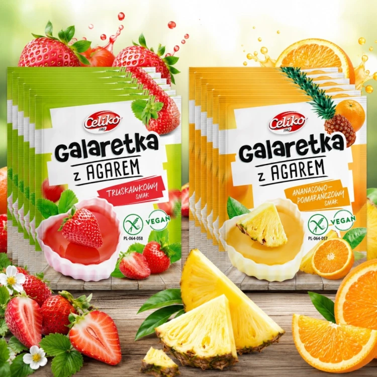 Celiko Galaretka z Agarem 14 szt. MIX Smaków - vegan, bez cukru,bez glutenu
