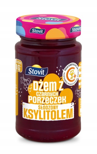 Stovit Dżem Konfitura z Czarnej Porzeczki - z ksylitolem, bez cukru (250g)