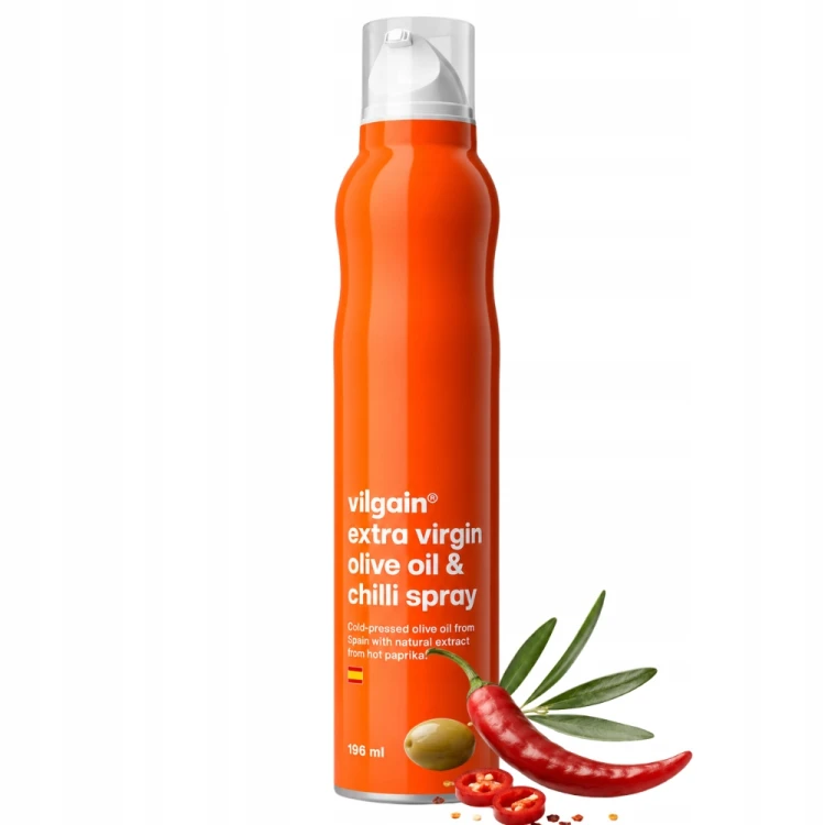Vilgain Oliwa z Oliwek BIO z Chili - Spray do Airfryer, do sałatek