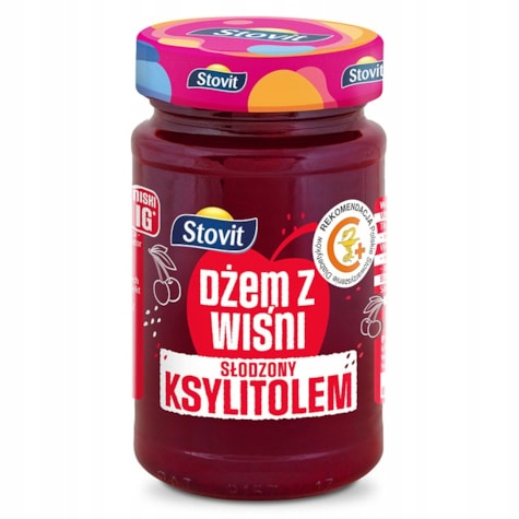 Stovit Dżem Konfitura z Wiśni - z ksylitolem, bez cukru (250g)