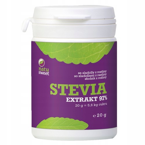 Natusweet Stewia ekstrakt 97% - słodzik w proszku (20g = 2,5kg cukru)