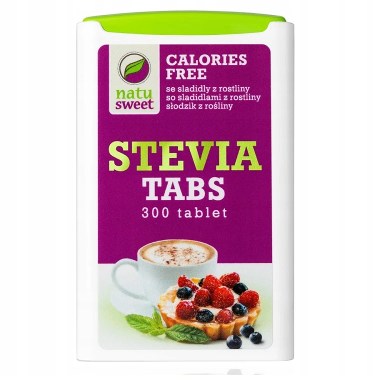 Natusweet Stewia w tabletkach - słodzik, 300 tabletek (18g)