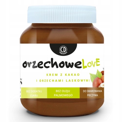 OrzechoweLove CD Krem z Kakao i Orzechami Laskowymi - bez cukru (350g)
