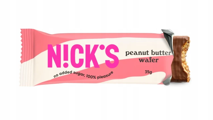Nick's Peanut Butter Wafer - baton, wafelek z kremem orzechowym, bez cukru