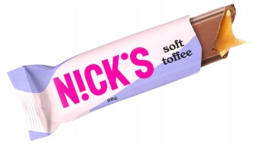 Nick's Soft Toffee - baton czekoladowy z nadzieniem tofi, bez cukru