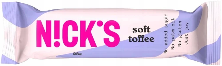 Nick's Soft Toffee - baton czekoladowy z nadzieniem tofi, bez cukru