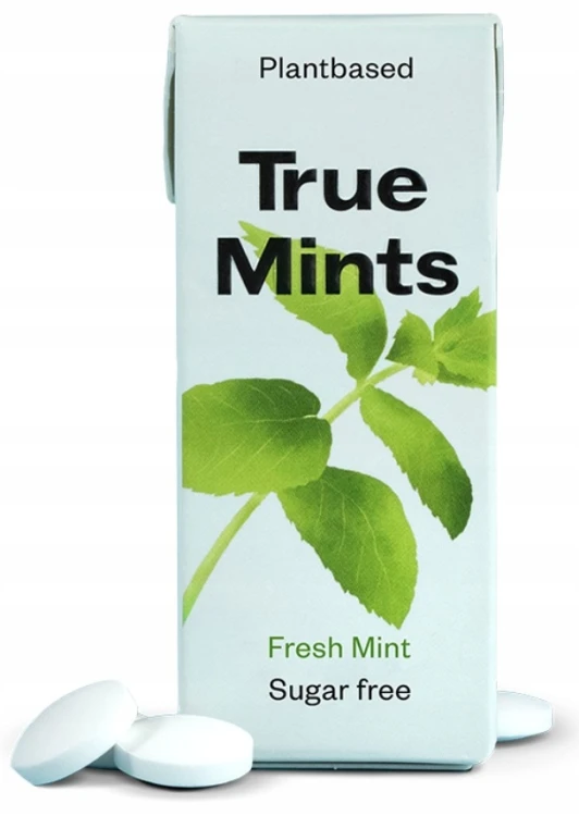 True Mints Fresh Mint – Miętówki, pastylki bez cukru (z Danii)