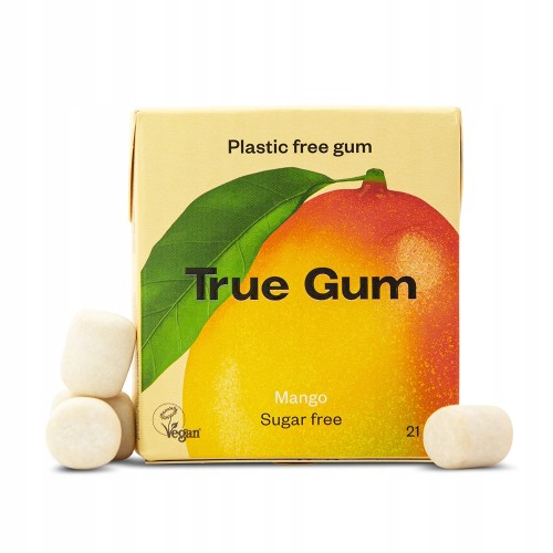 True Gum Mango - Naturalna guma do żucia, bez cukry (z Danii)