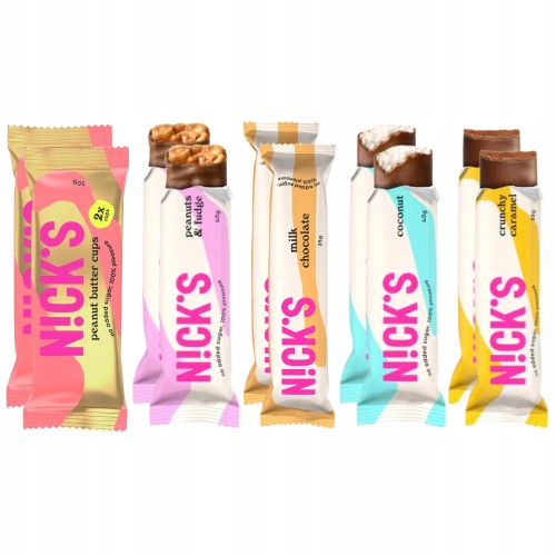 Nicks KETO MIX - 10 szt. zestaw batonów bez cukru, keto friendly