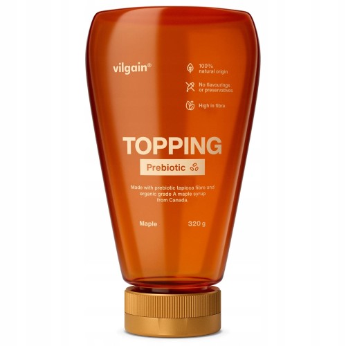 Vilgain Prebiotic Topping - smak syrop klonowy, błonnik, niski IG (320g)