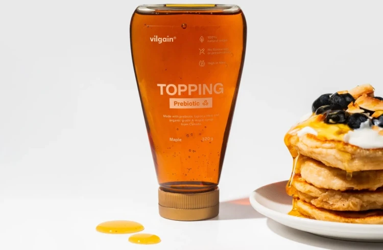 Vilgain Prebiotic Topping - smak syrop klonowy, błonnik, niski IG (320g)