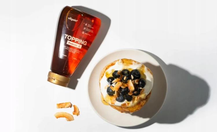 Vilgain Prebiotic Topping - smak syrop klonowy, błonnik, niski IG (320g)