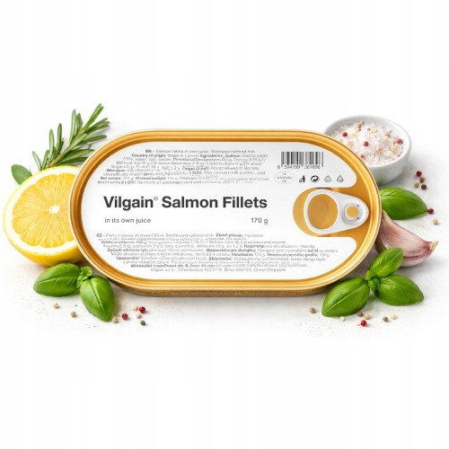 Vilgain Filet z Łososia - w sosie własnym, wysokobiałkowe (170g)