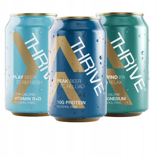 Thrive 0% Zestaw IPA - Funkcjonalne, piwo bezalkoholowe (Belgia)