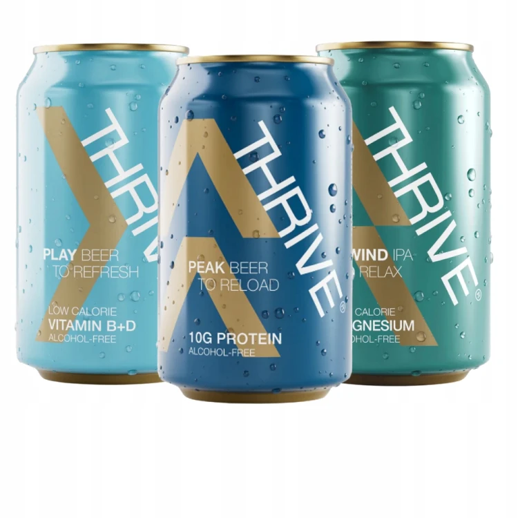 Thrive 0% Zestaw IPA - Funkcjonalne, piwo bezalkoholowe (Belgia)