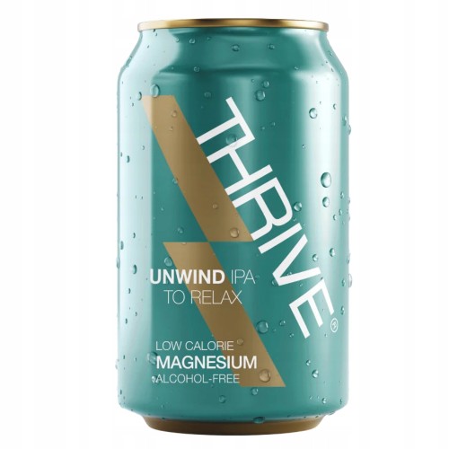 Thrive 0% Unwind IPA - Funkcjonalne, piwo bezalkoholowe, magnez (Belgia)