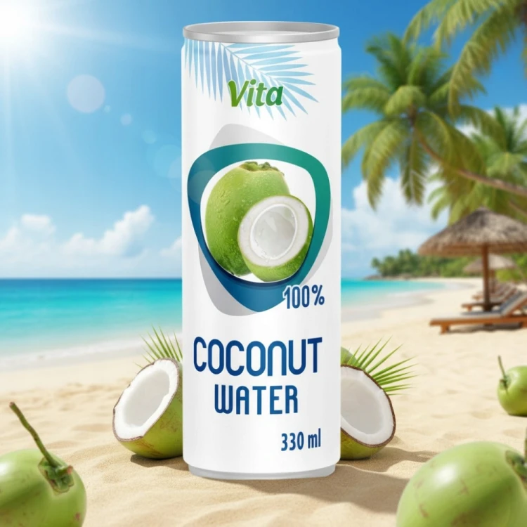 VITA Woda Kokosowa - 12 x 320ml, bez konserwantów, elektrolity, 100%, NFC