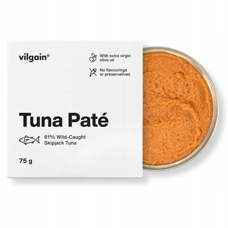 Vilgain Pasta z Dzikiego Tuńczyka - z oliwą, wysokobiałkowa (75g)