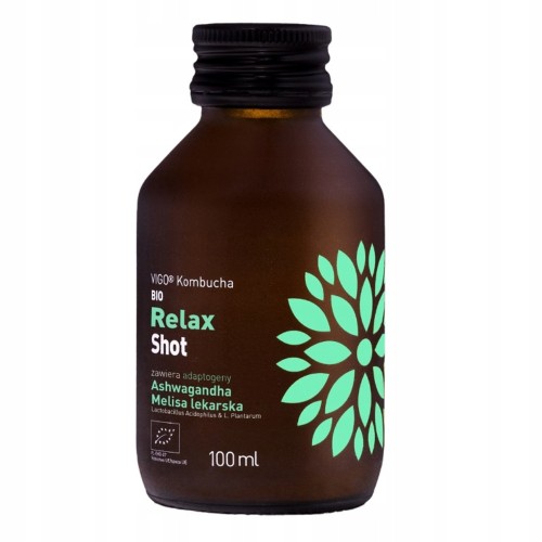 Vigo Kombucha Shot Relax - BIO, ashwagandha + melisa, probiotyk (100ml)