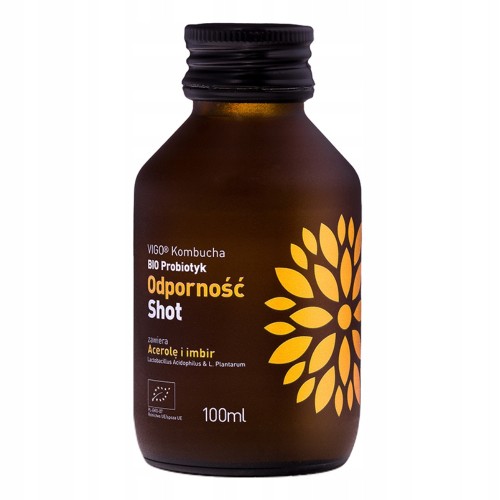Vigo Kombucha Shot Odporność - BIO, Acerola, imbir, probiotyk, witamina C