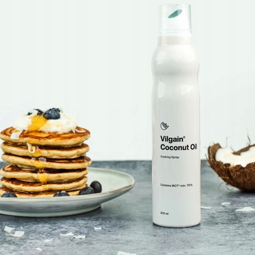Vilgain Olej Kokosowy Nierafinowany - Spray do Airfryer, do smażenia (200g)