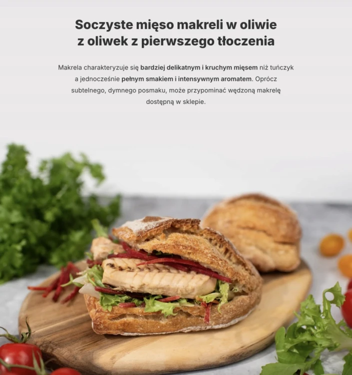Vilgain Filety z Makreli - w BIO oliwie z oliwek, bez konserwantów (190g)