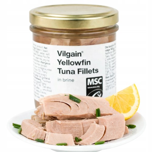 Vilgain Filety z Tuńczyka Żółtopłetwego - 100% naturalny skład (200g)