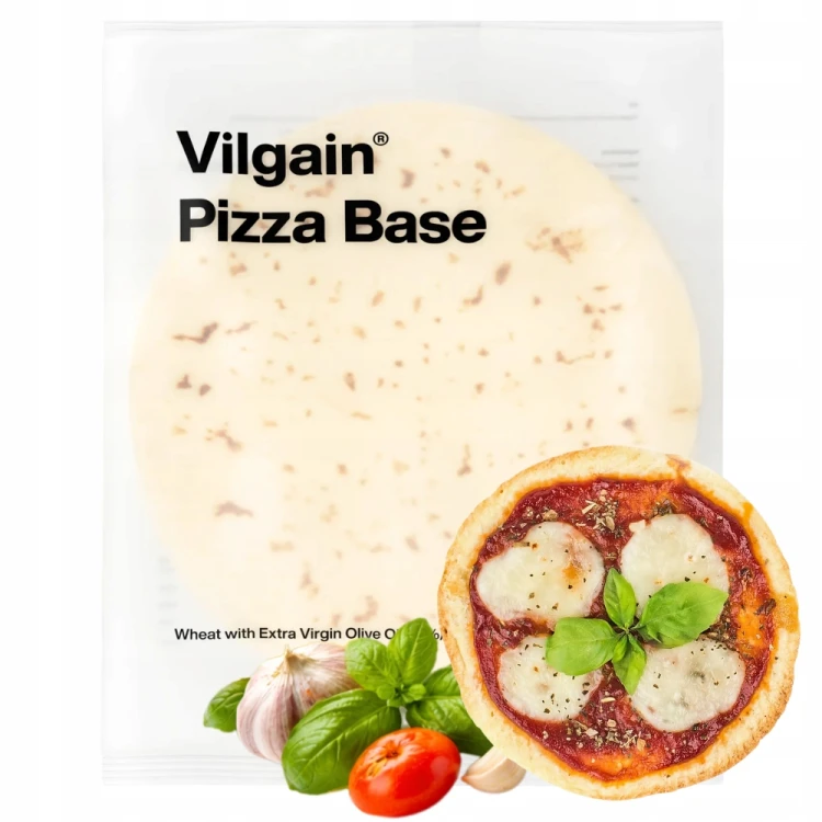 Vilgain Spody do Pizzy - 100% naturalne składniki, z oliwą, 2 szt. (280g)