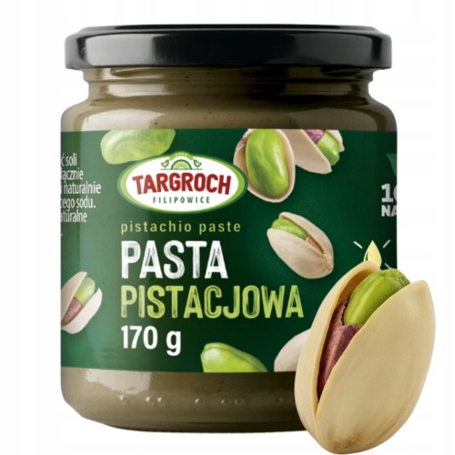 Targroch Pasta Pistacjowa - bez cukru, 100% prażonych pistacji (170g)