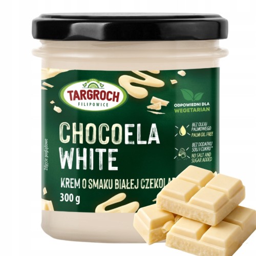 Targroch Chocoela White - krem biała czekolada, bez cukru (300g)