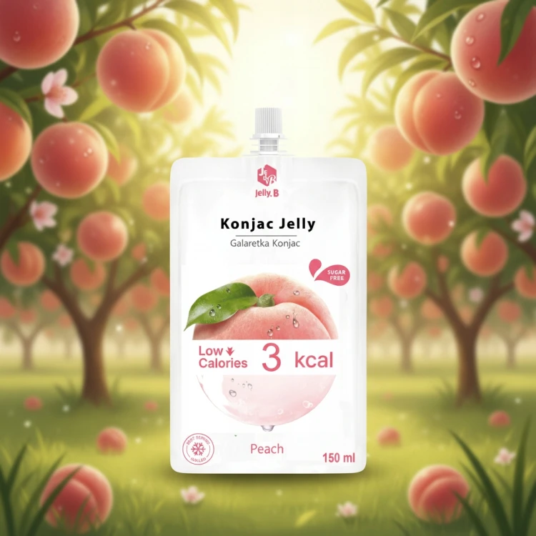 Jelly.B Konjac Jelly Brzoskwinia - Keto, galaretka do picia, bez cukru