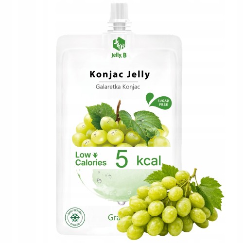 Jelly.B Konjac Jelly Winogronowy - Keto, galaretka do picia, bez cukru