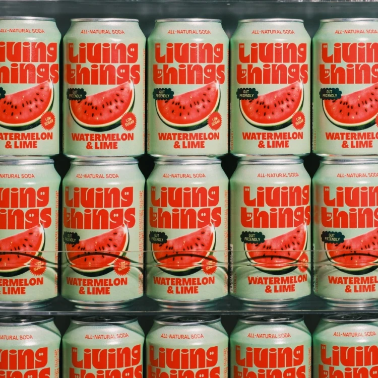 Living Things Prebiotic Soda - Arbuz i Limonka, bez cukru, 330ml (UK)