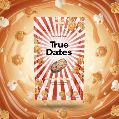 True Dates Caramel Popcorn - Daktyle Karmel Popcorn, bez cukru (Dania)