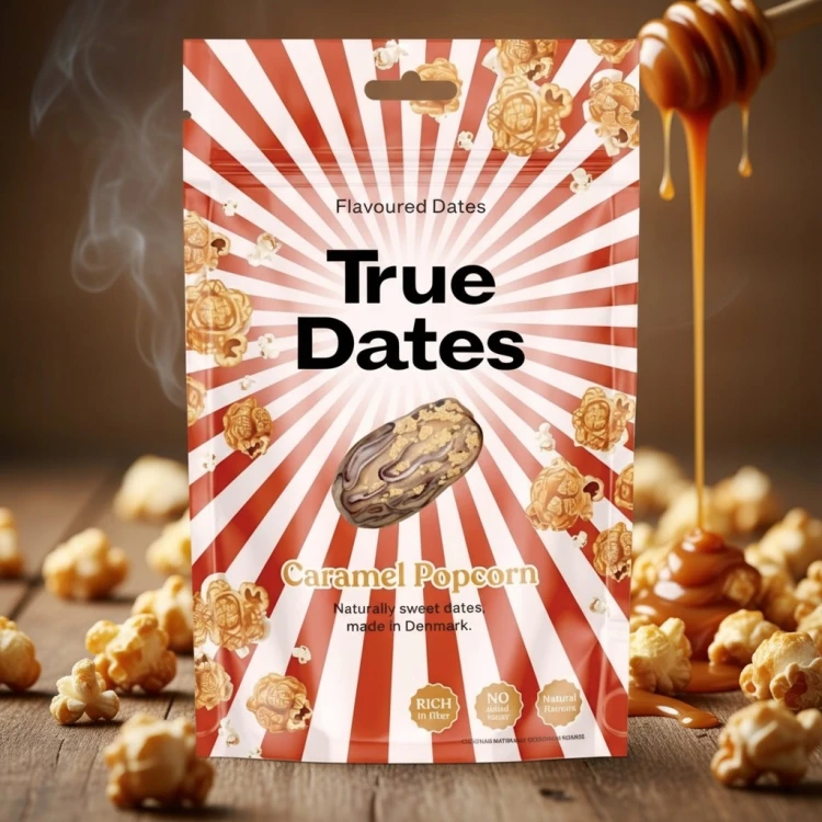 True Dates Caramel Popcorn - Daktyle Karmel Popcorn, bez cukru (Dania)