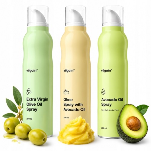 Vilgain Oleje w Sprayu MIX - do Airfryer, na patelnie, do sałatek (200ml)